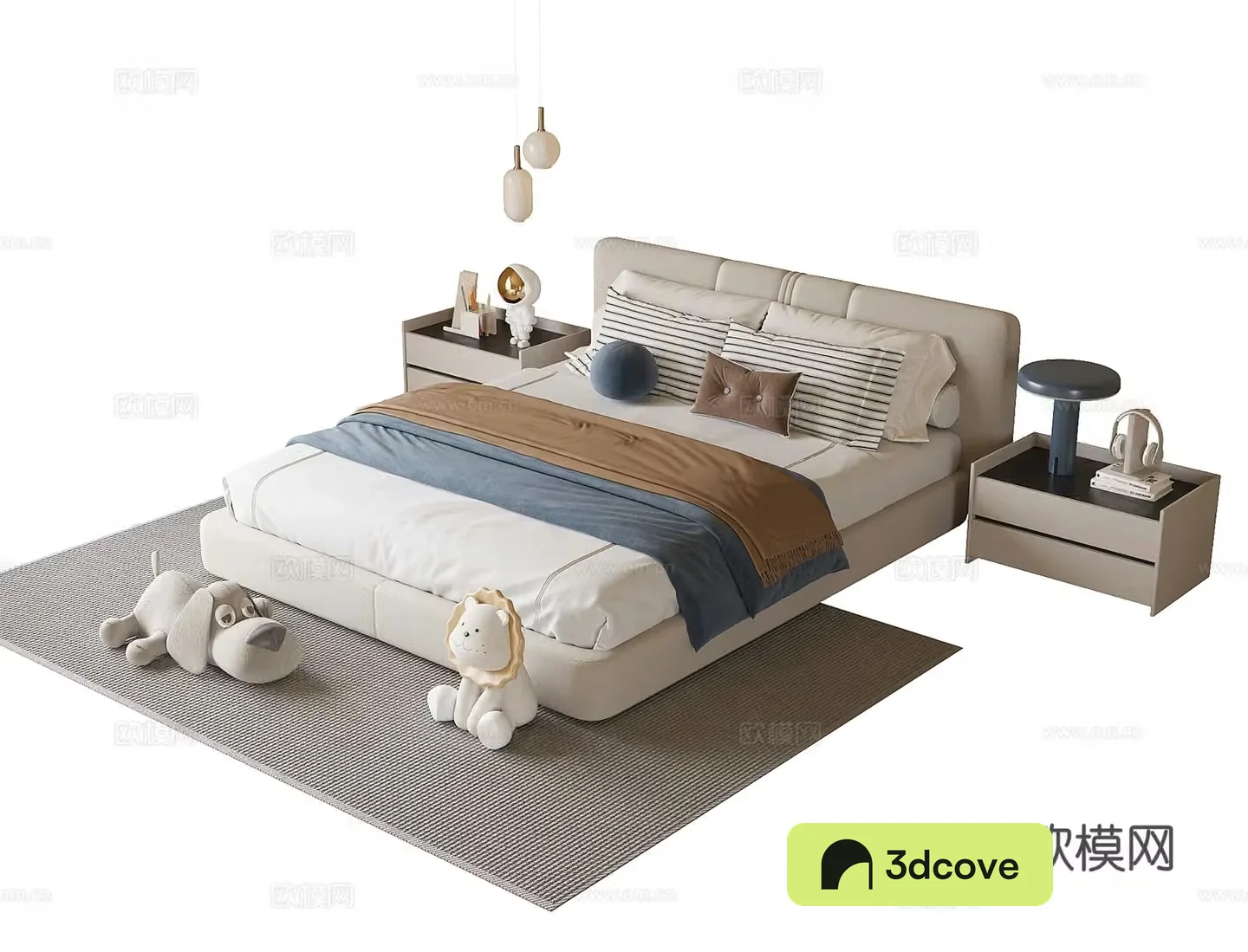 Modern children’s bed nightstand