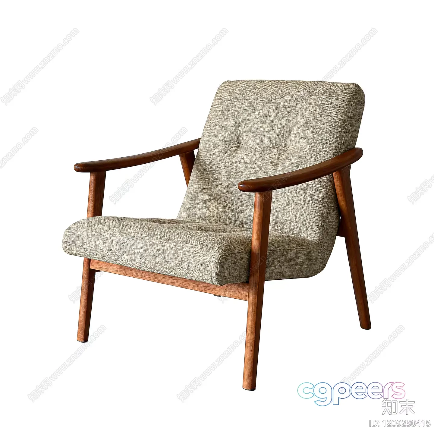 Wooden Armchair 3D Model – 2992 – VRAY Render