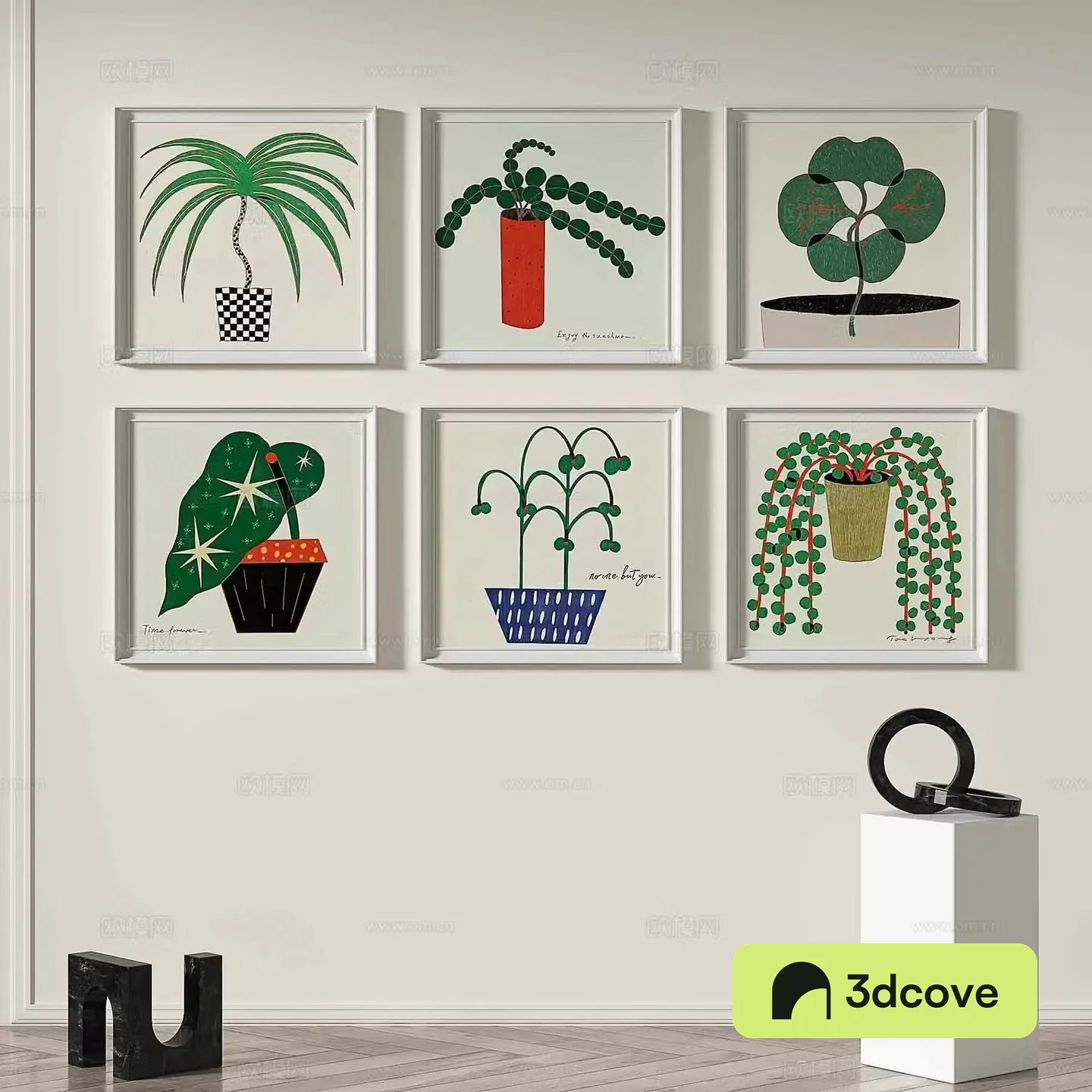 Modern cartoon painting decorative painting