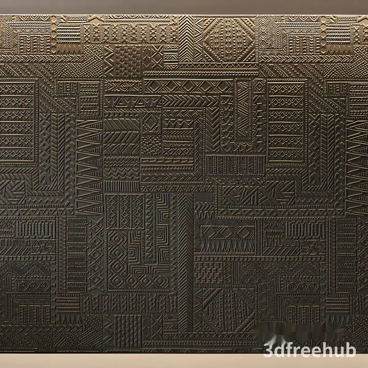 The Single Main Subject Is A 3D Textured Pattern 3D Model – 20249 – VRAY Render