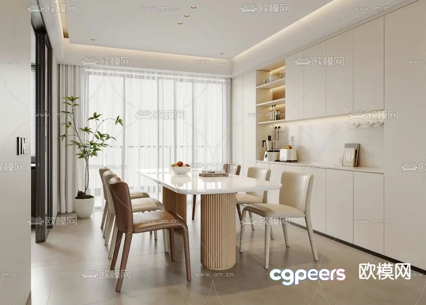 Creamy restaurant 3d model