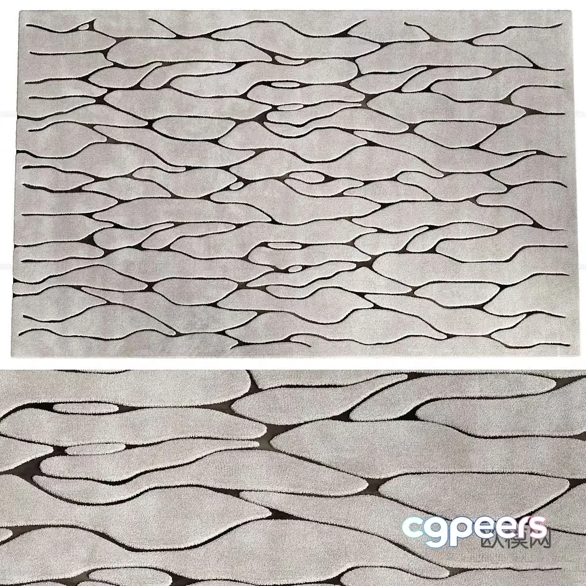 New Chinese style fabric carpet 3D model