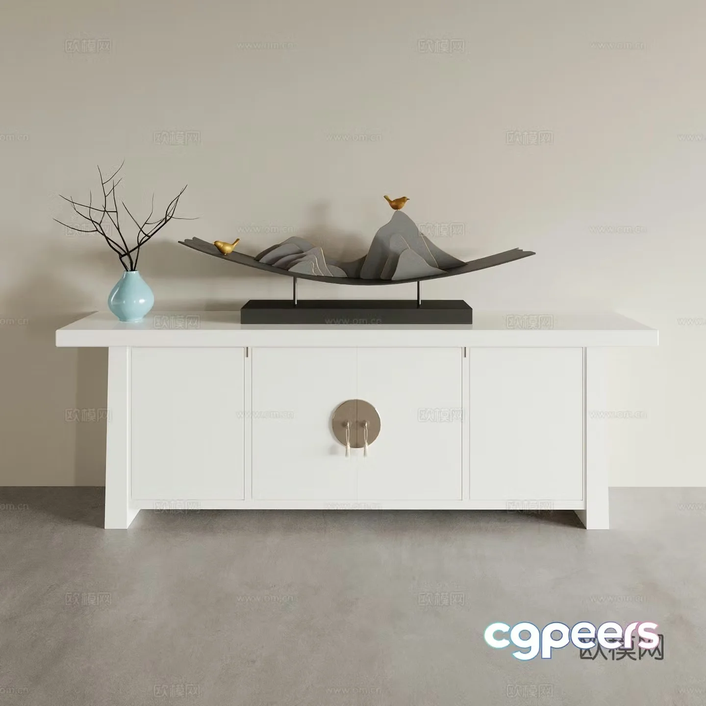 End view cabinet End view desk chest cabinet low cabinet entrance cabinet shoe cabinet 3d model