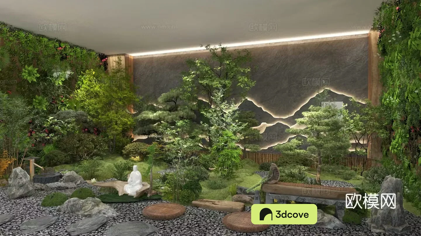 Modern interior landscape landscaping