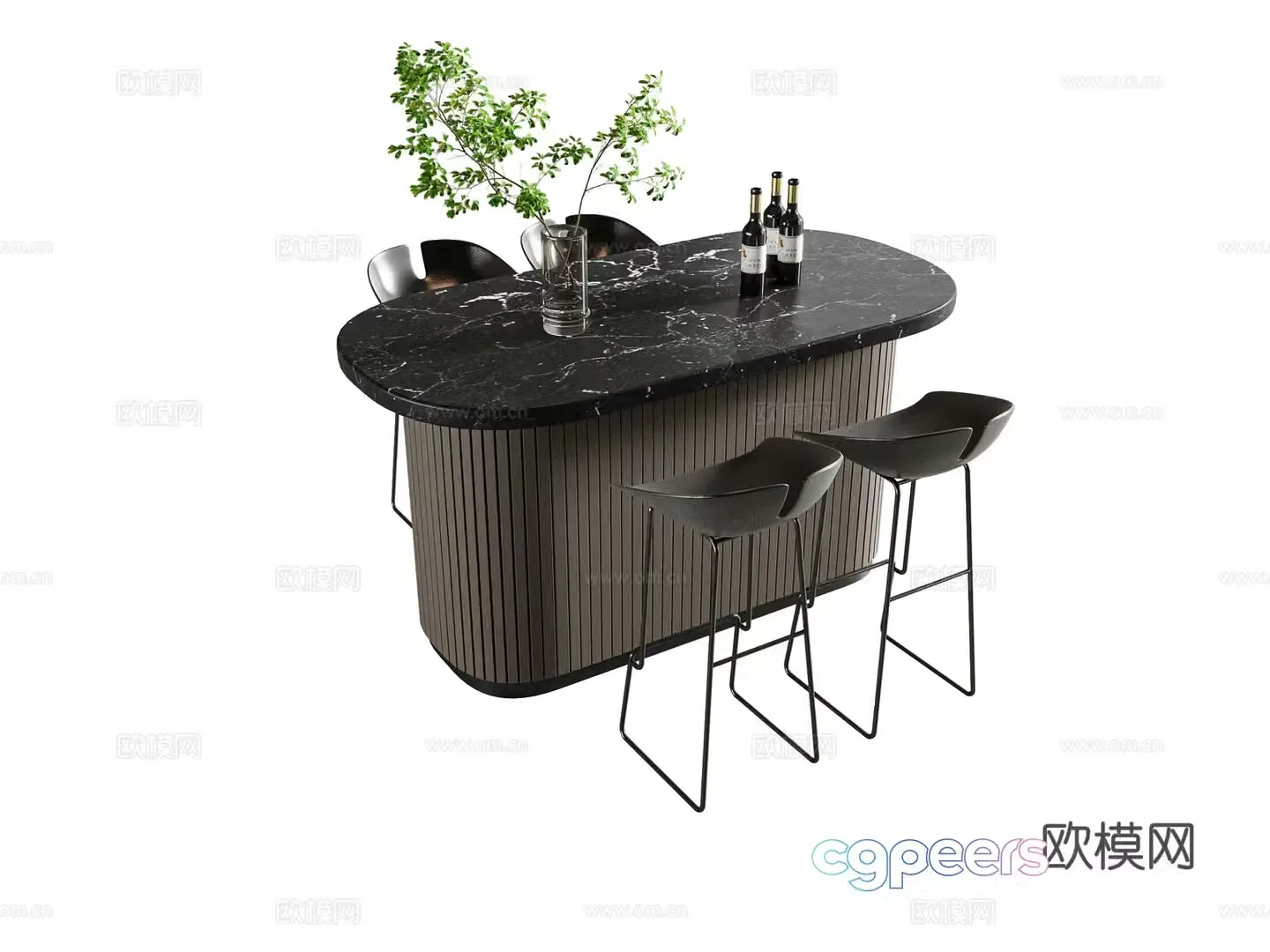 Modern bar 3d model