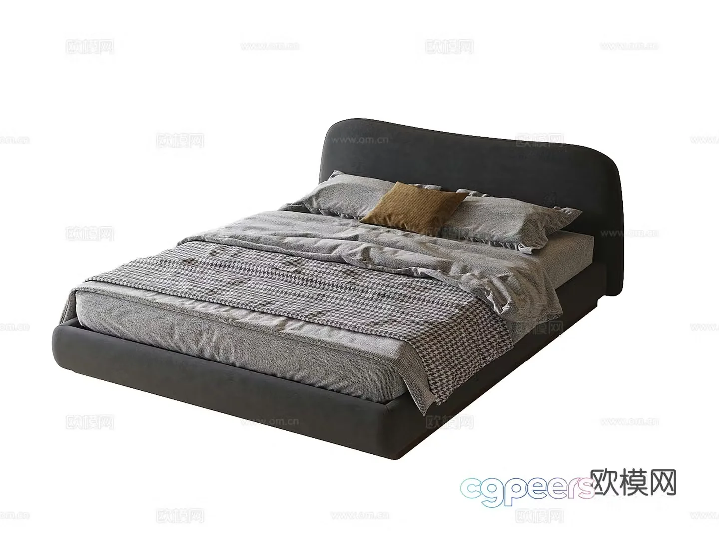 Modern children’s bed single bed 3d model