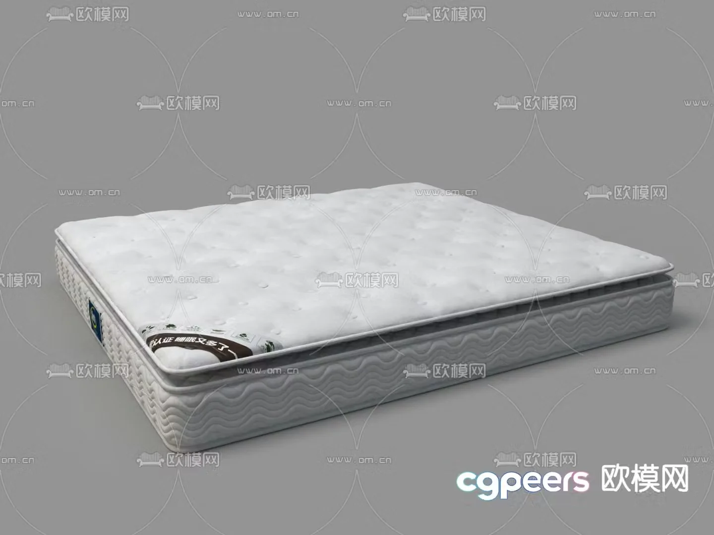 Modern fabric mattress 3d model
