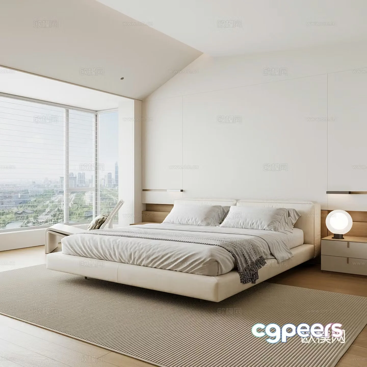 Modern home bedroom Modern bedroom Italian bedroom Simple bedroom Italian bed 3d model
