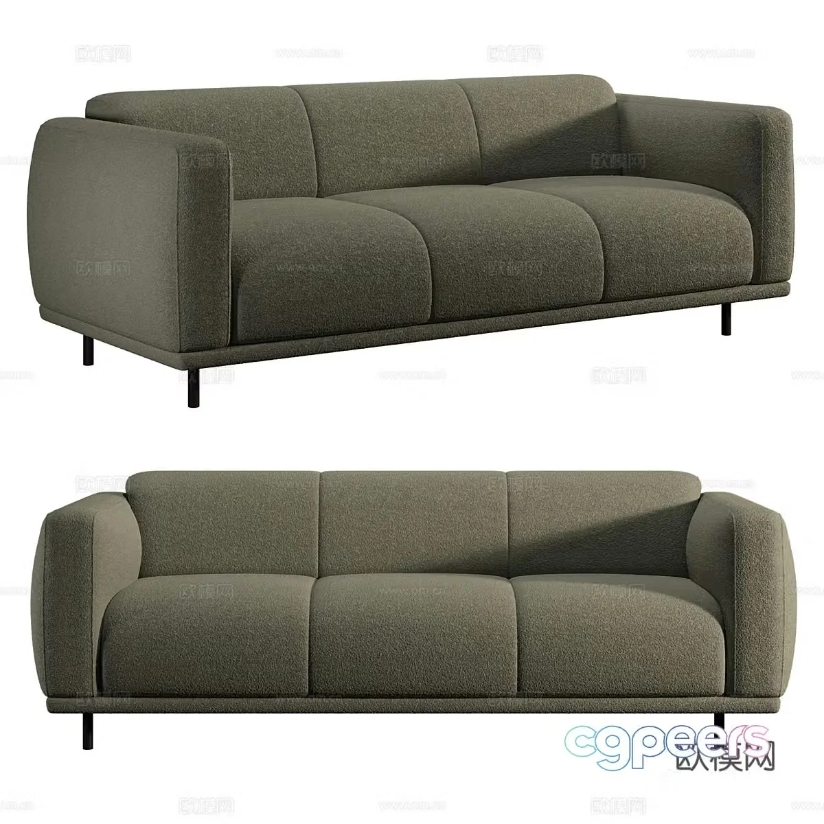 Modern Italian Teddy sofa 3d model
