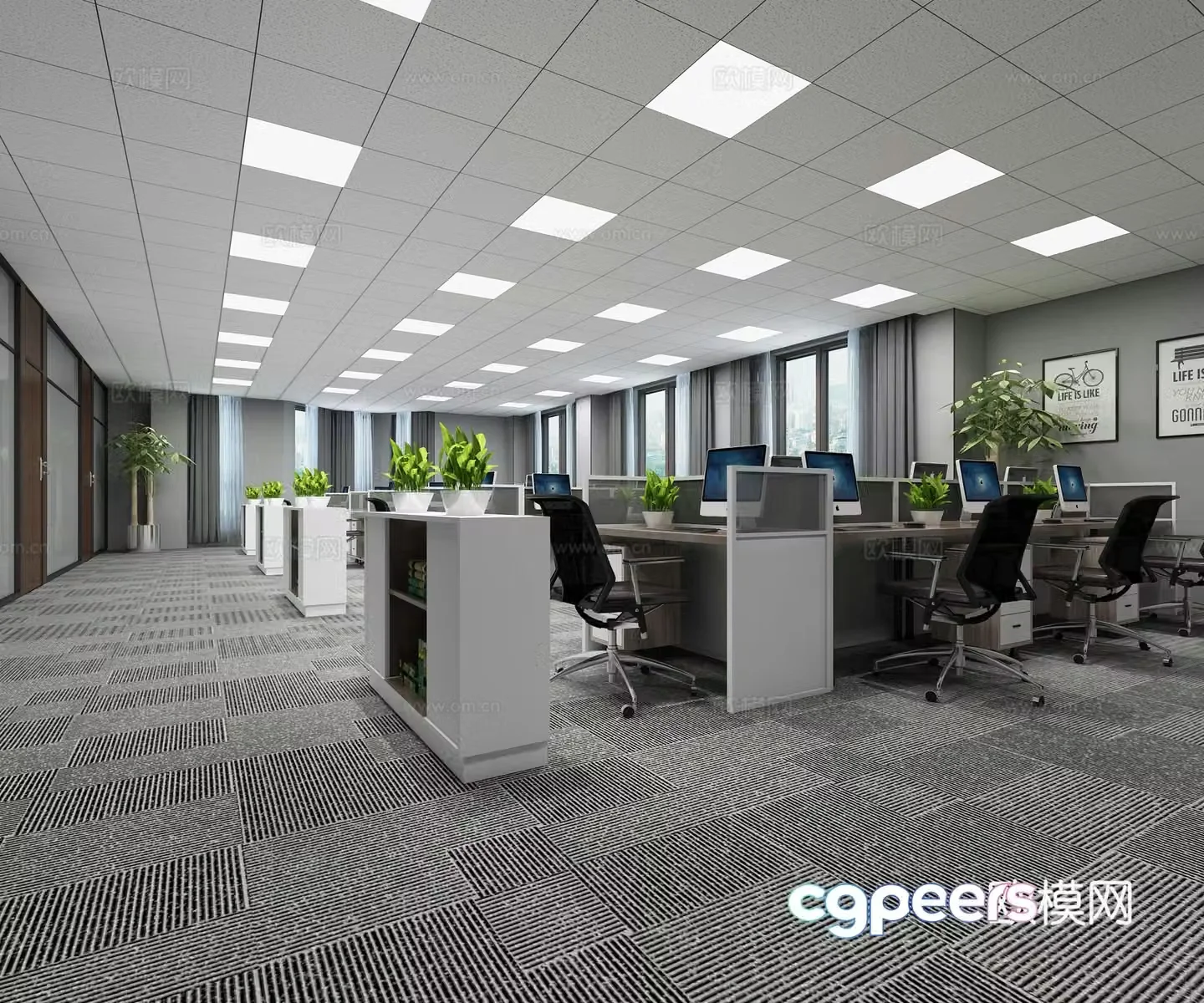 Modern office 3d model