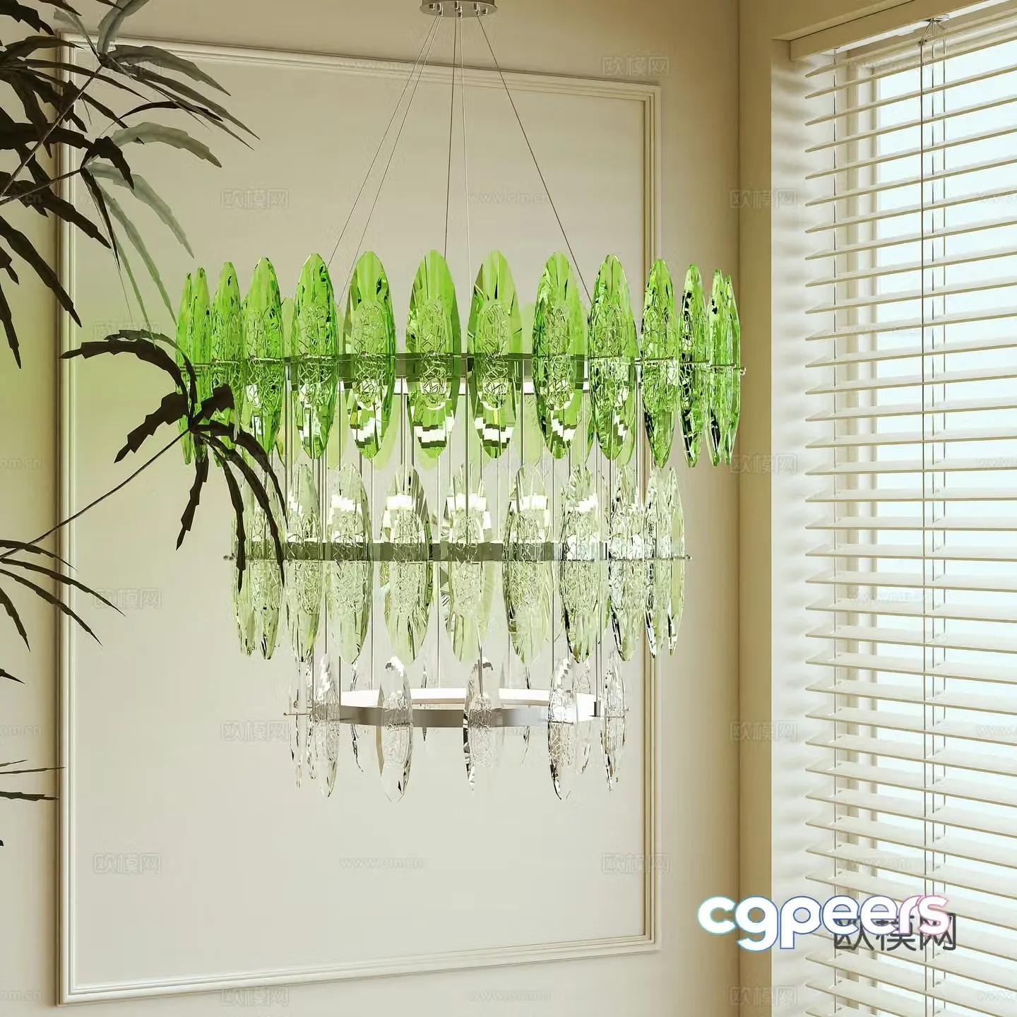 Modern crystal lamp chandelier decorative lamp 3d model