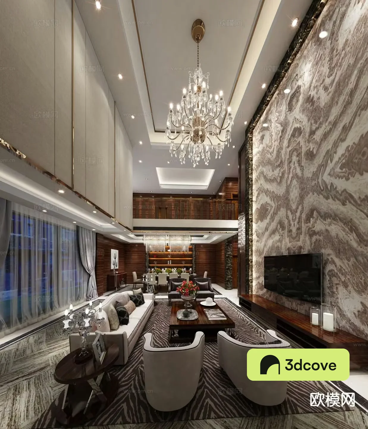 Modern villa guest dining room