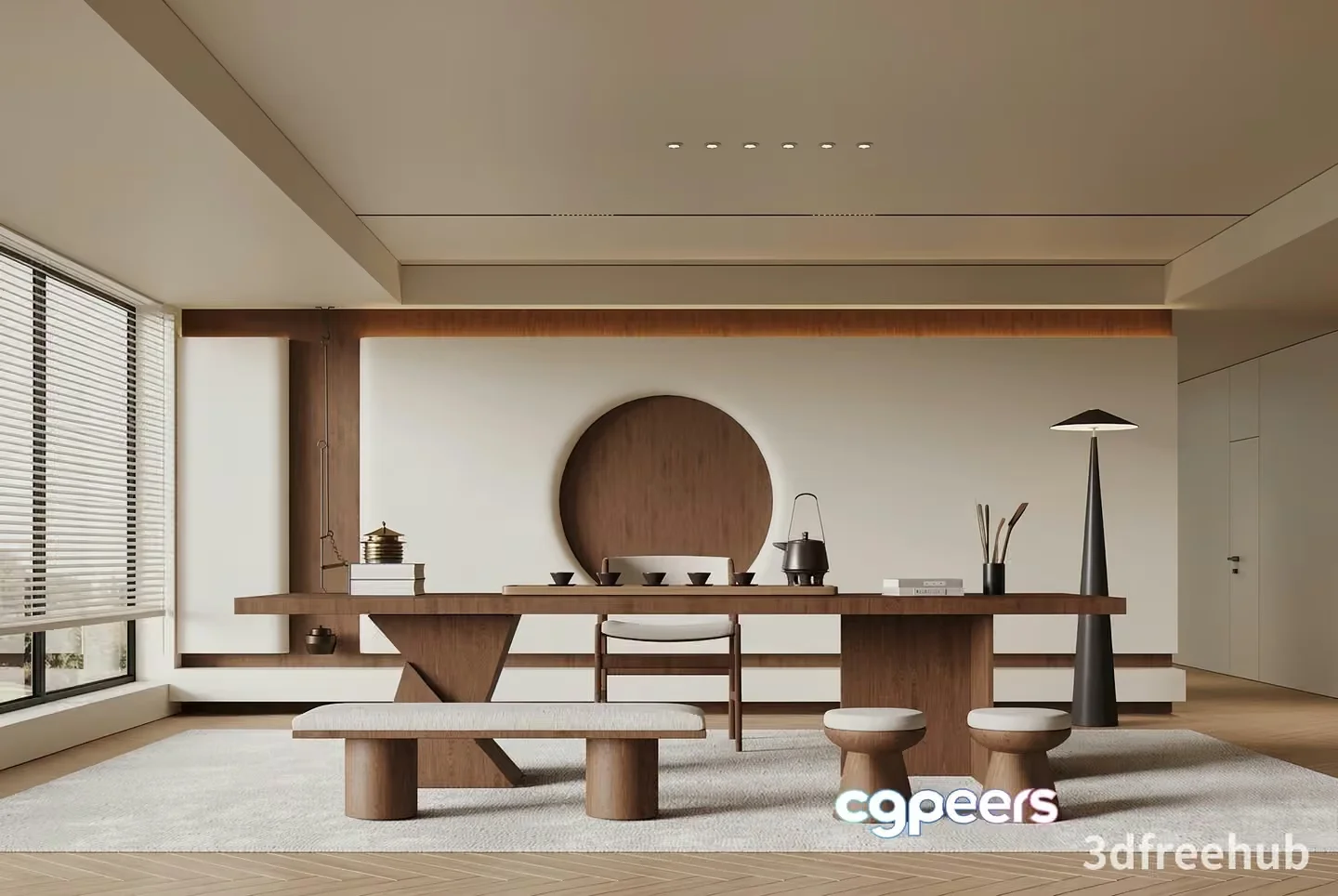 Modern Office Space 3D Model – 21939 – VRAY Render