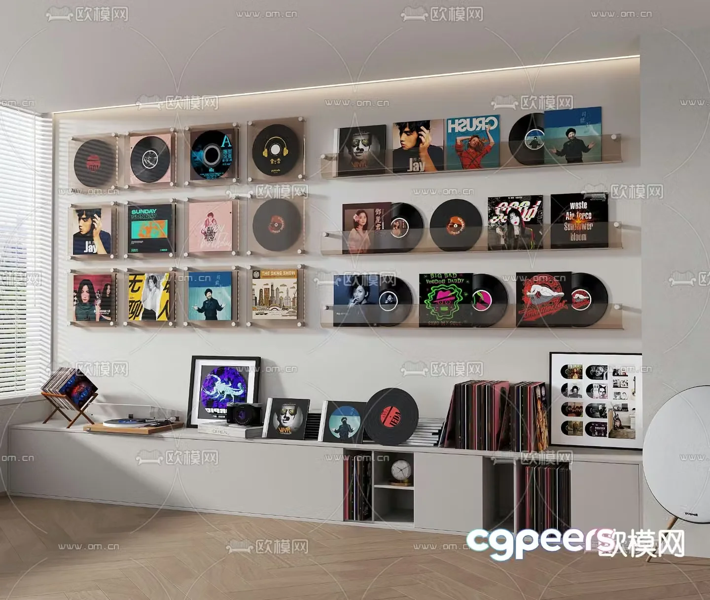 Record ornaments Vinyl record CD disc hanger 3D model