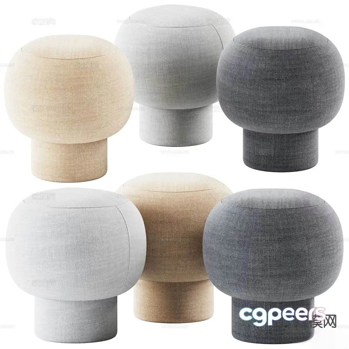 Stool sofa stool 3d model