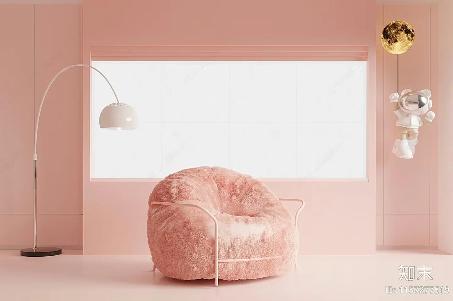 Cozy Pink Chair 3D Model – 11829 – VRAY Render