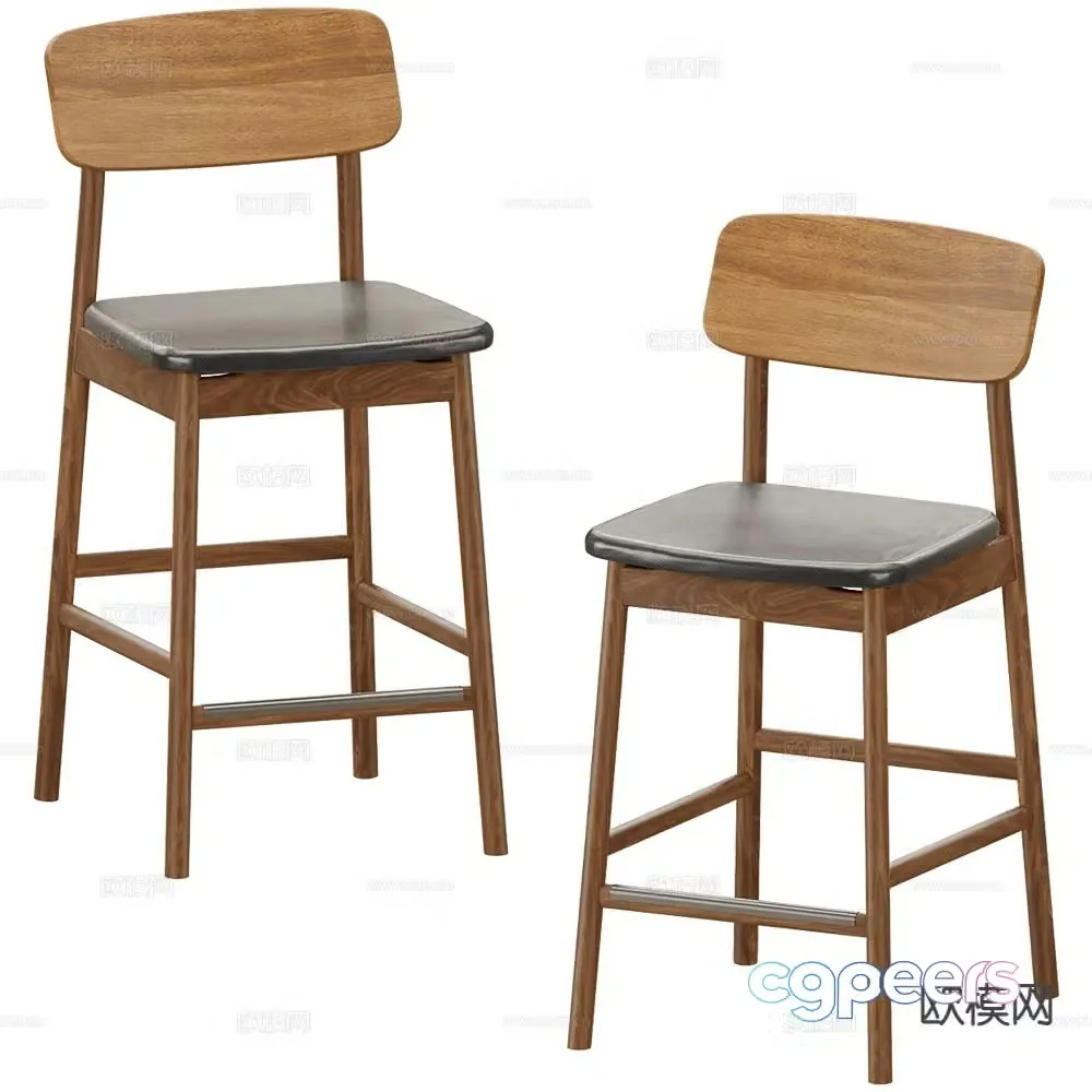 Stolab Nordic bar stool bar stool high stool 3d model