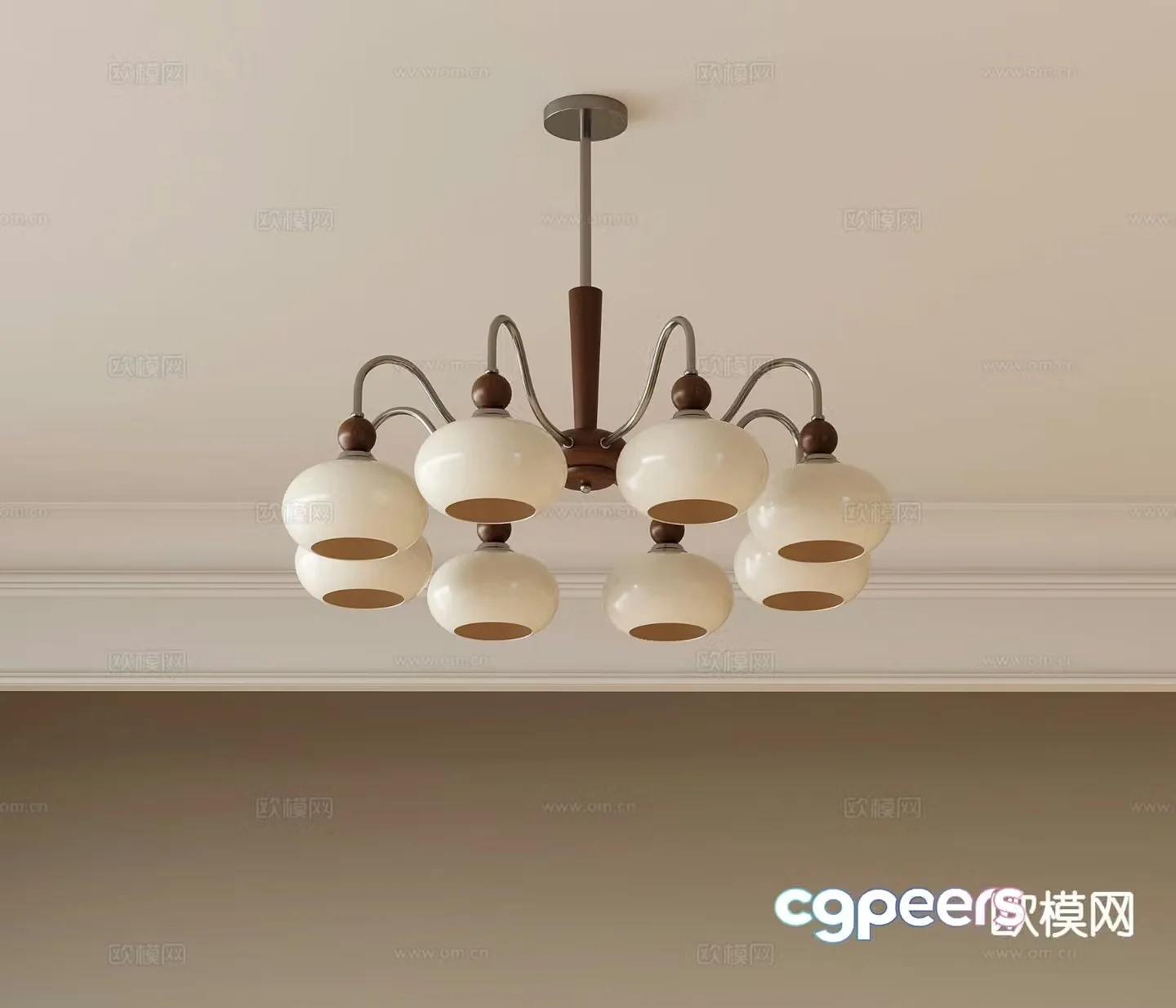 Medieval style chandelier multi-head chandelier artistic chandelier 3d model