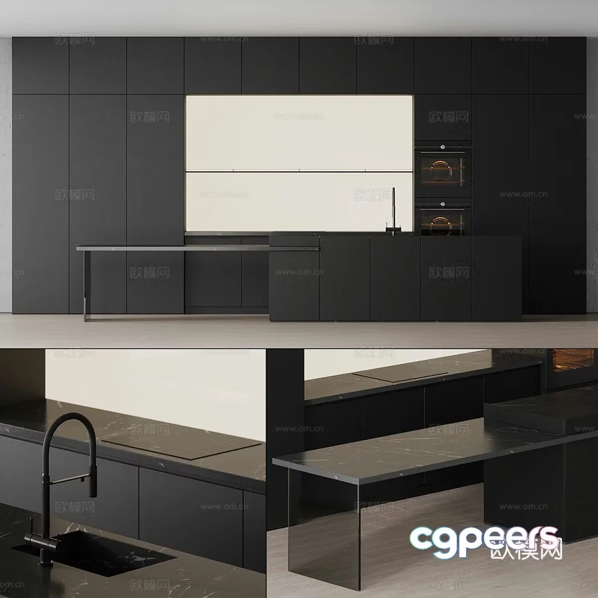 Modern Italian minimalist cabinet 3d model