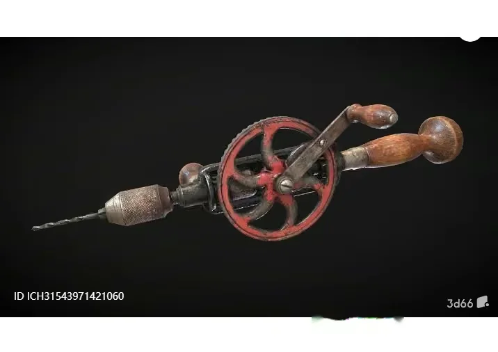 Old Hand Drill 3D Model – 1247 – VRAY Render