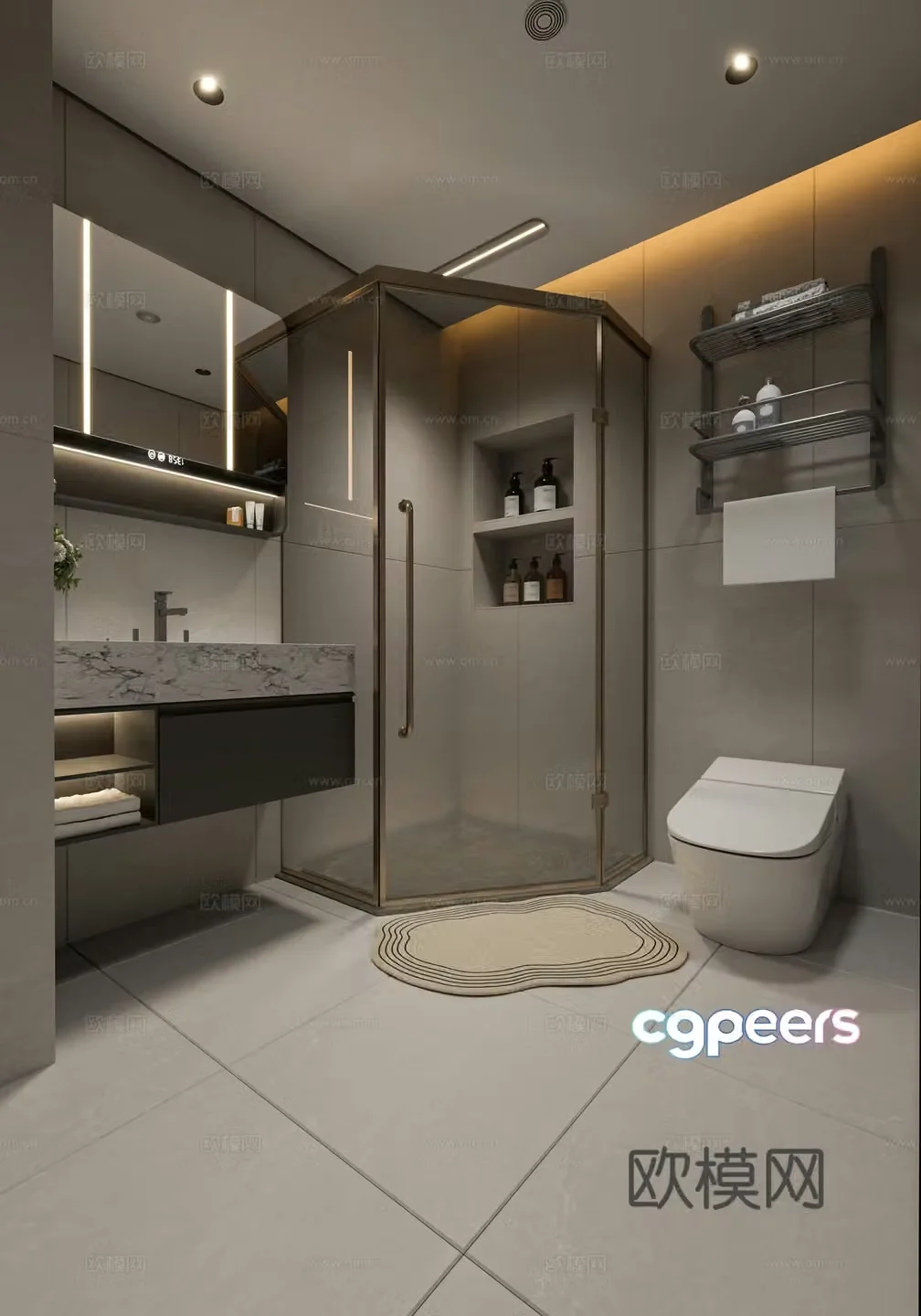 Modern bathroom 3d model