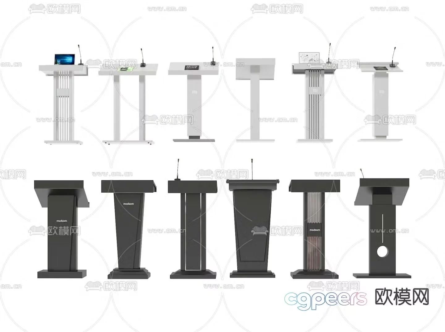 modern podium podium podium 3d model