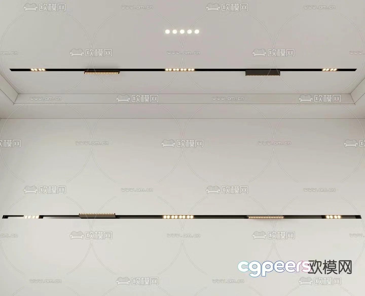 Magnetic lamp downlight 3d model