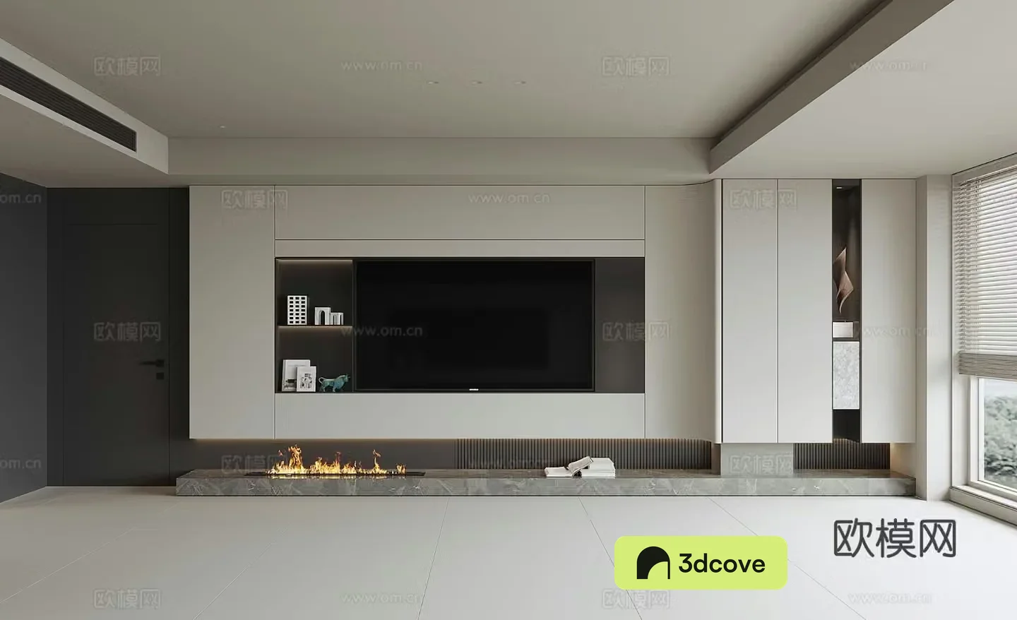 Modern TV background wall