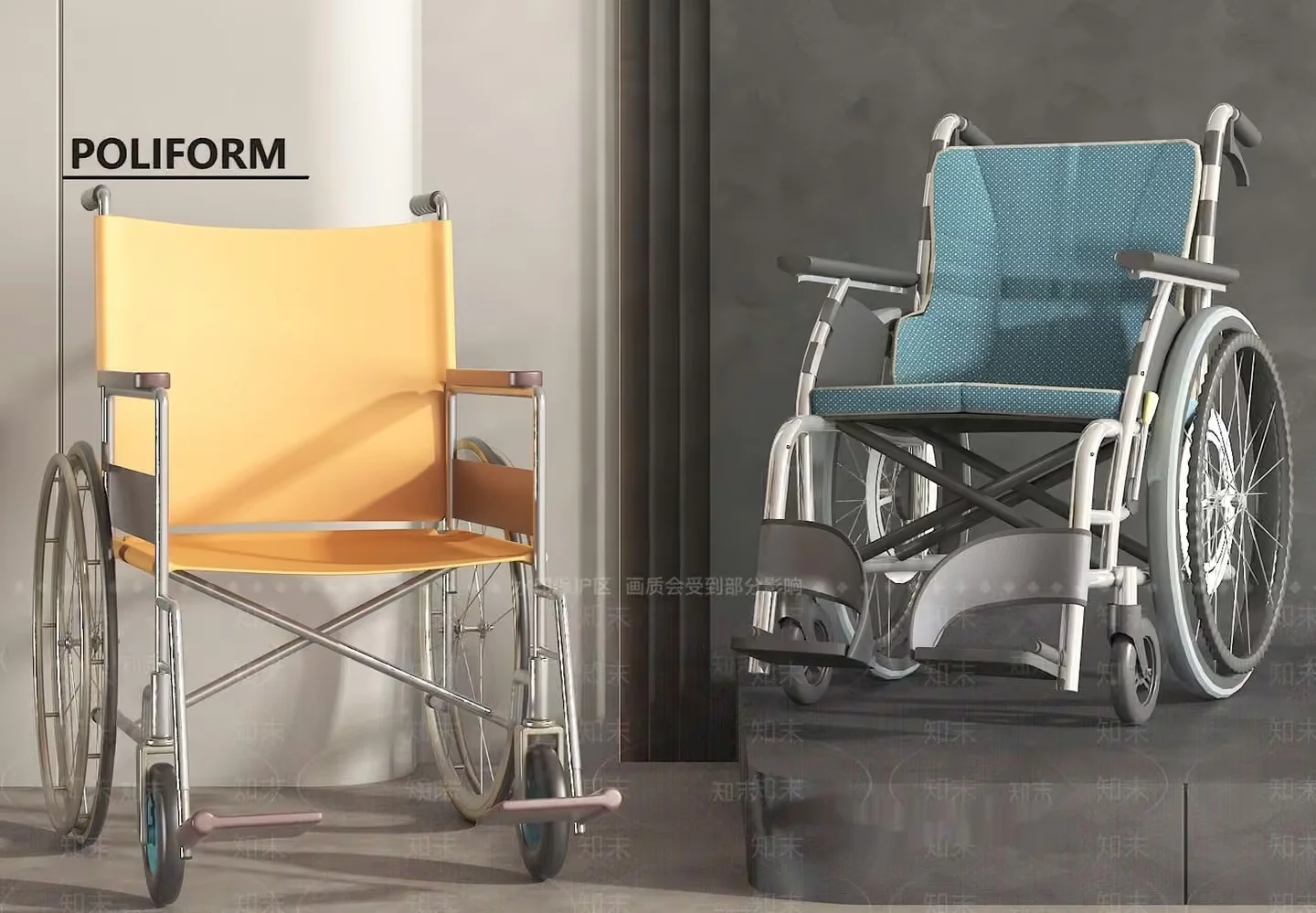 Wheelchairs 3D Model – 18275 – VRAY Render
