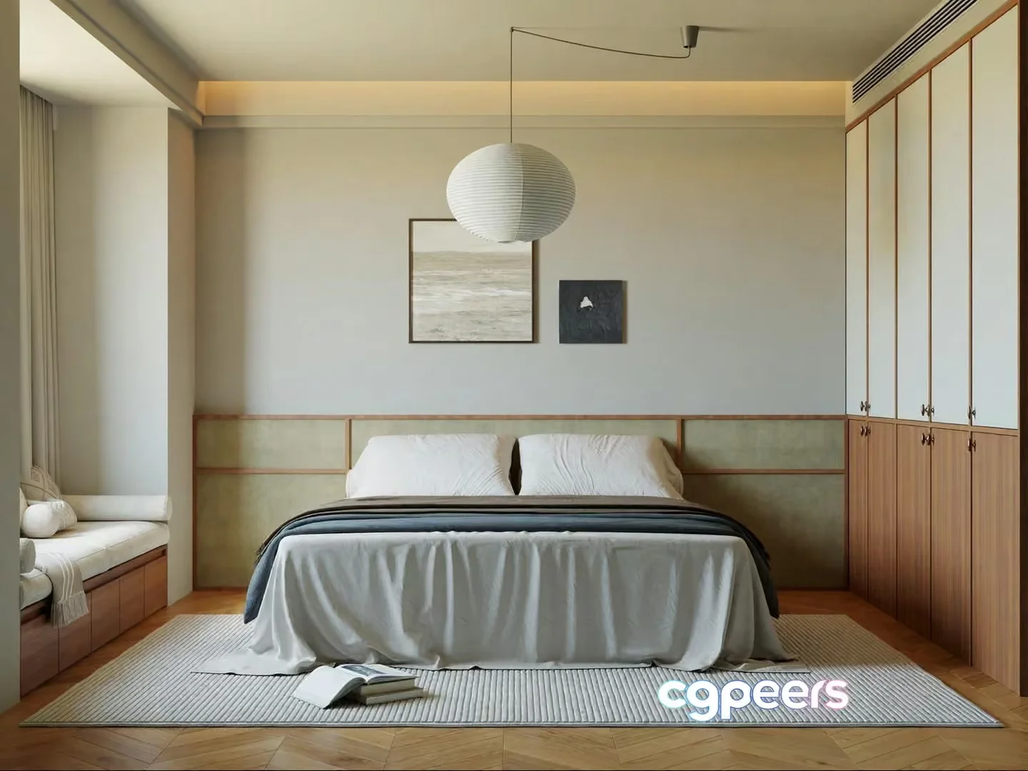 Cozy Bedroom 3D Model – 15006 – VRAY Render
