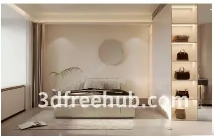 Modern Bedroom Design 3D Model – 23550 – VRAY Render