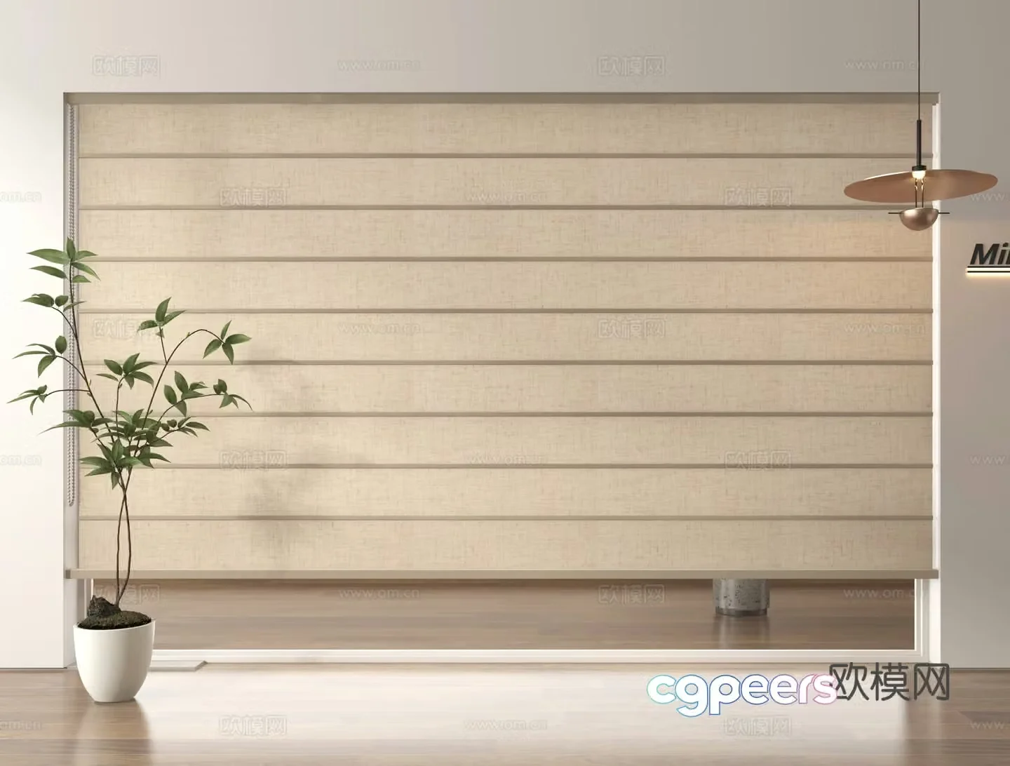 Curtains Venetian blinds Shangri-La curtain 3D model