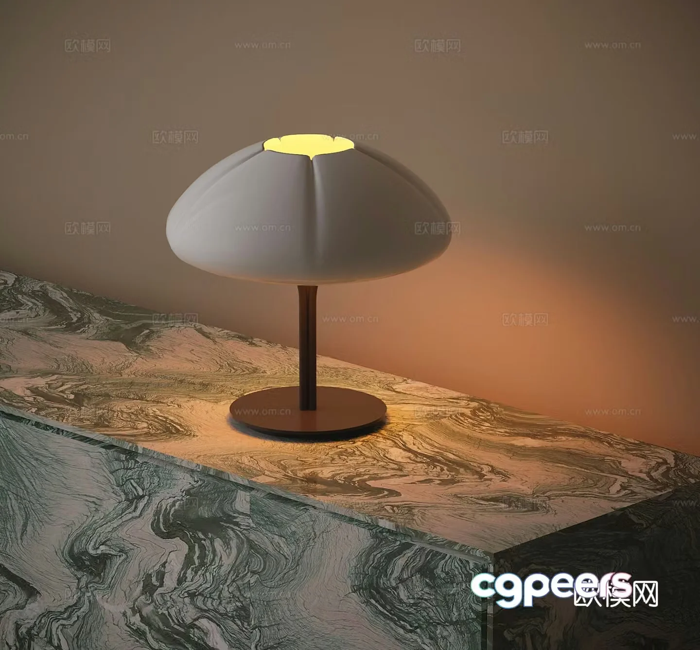Mushroom table lamp 3d model