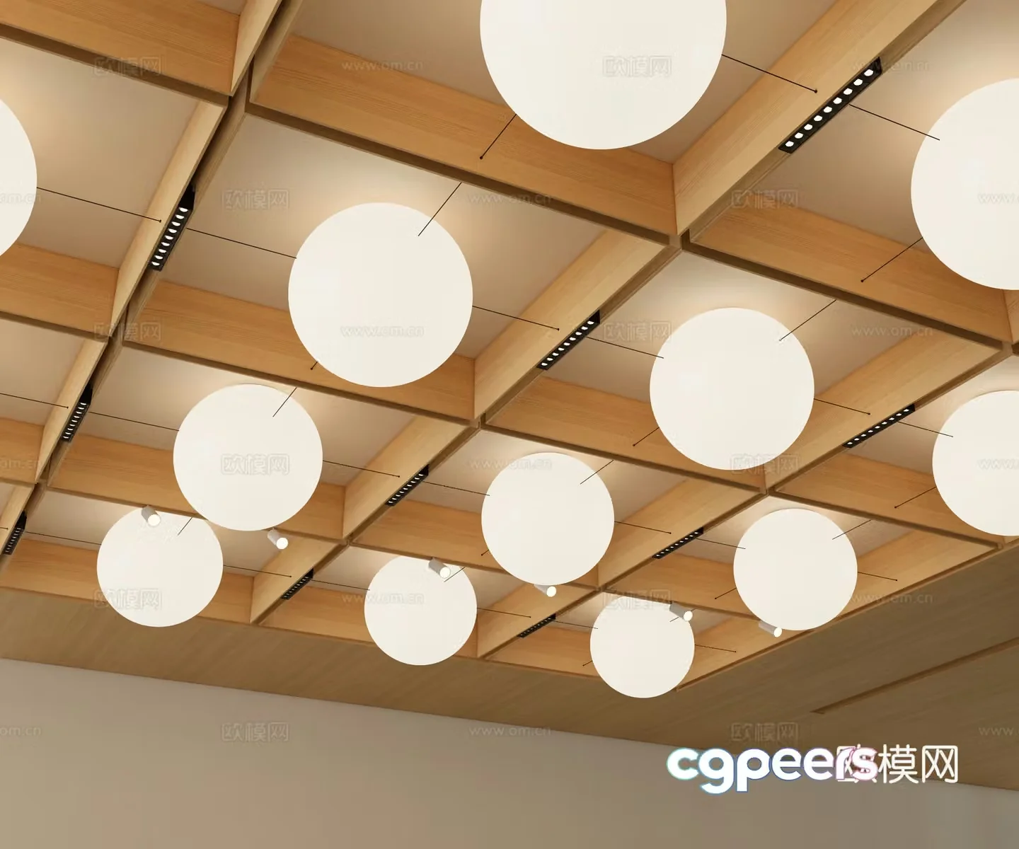Modern ceiling tooling ceiling restaurant ceiling 3d model