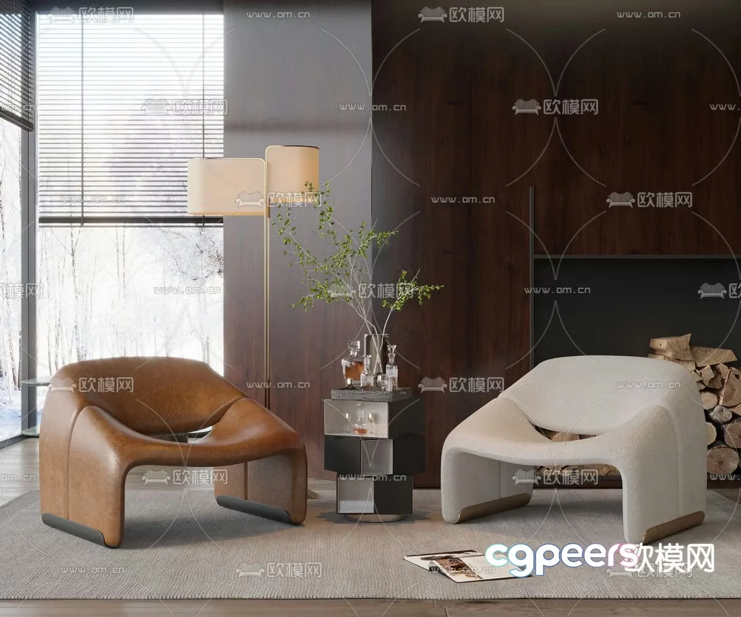 Modern leisure chair 3d model