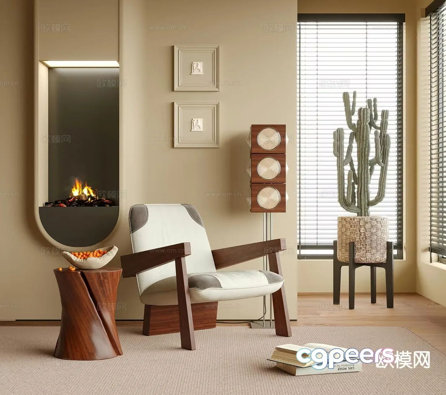 Medieval style leisure chair armchair 3d model