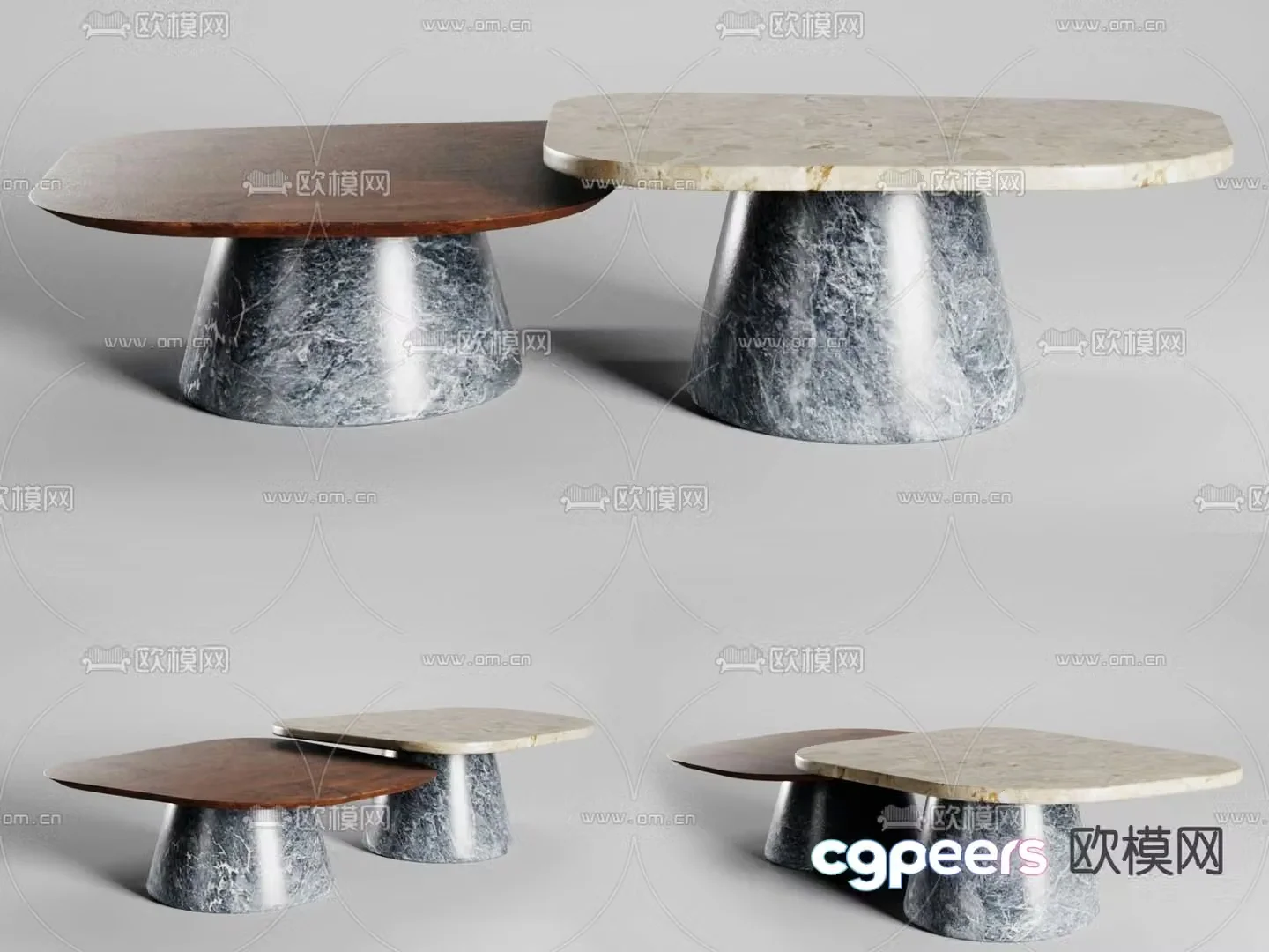 Cattelan Italia modern marble coffee table 3d model