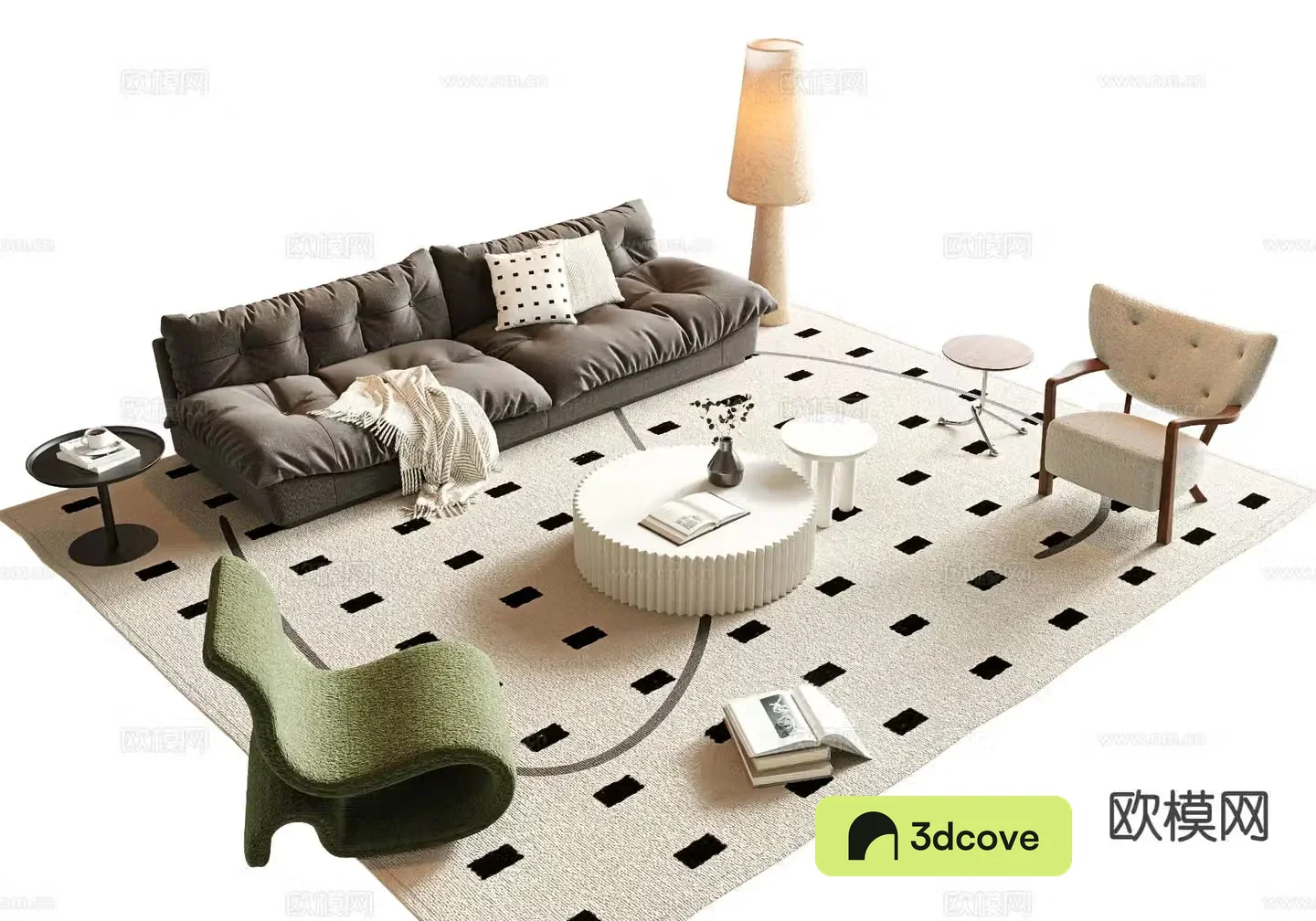 Cream style modular sofa