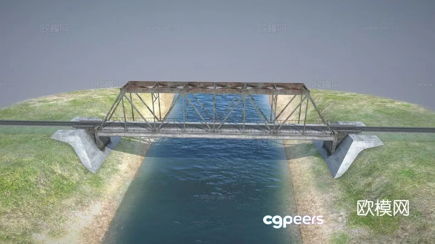 dilapidated bridge 3d model