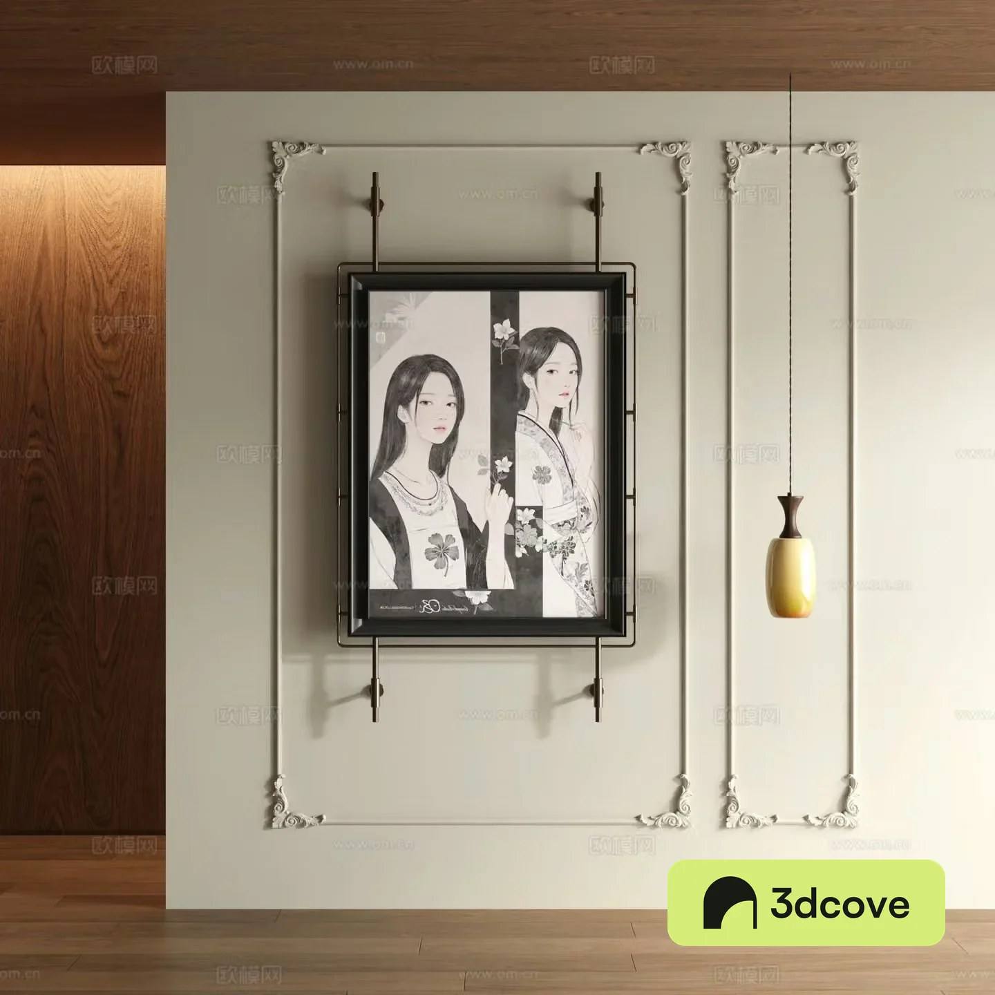 New Chinese style character hanging painting decorative painting