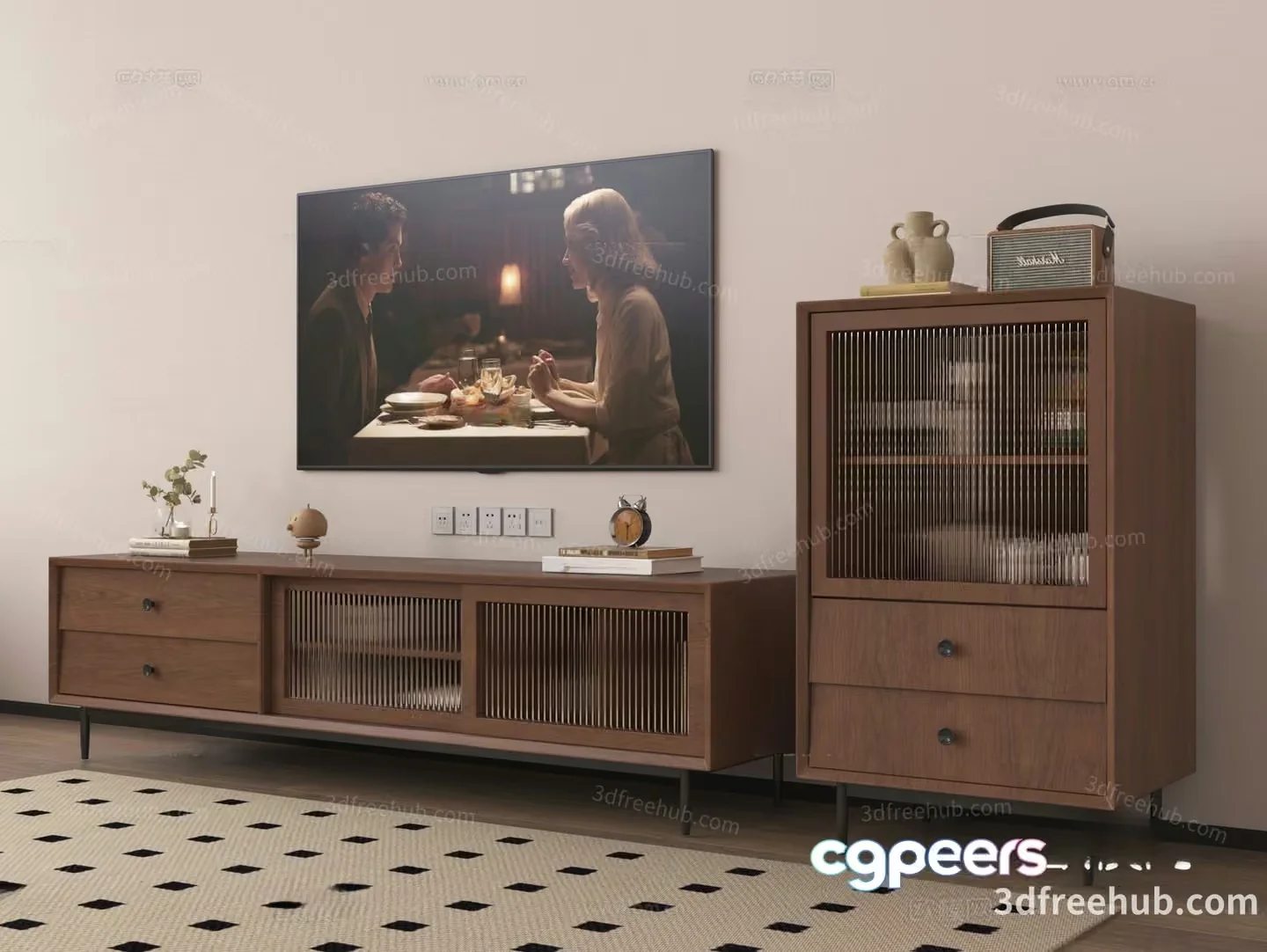 Modern Living Room 3D Model – 21289 – VRAY Render