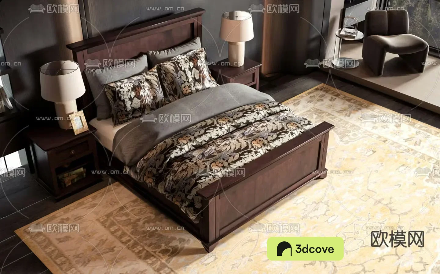 American double bed
