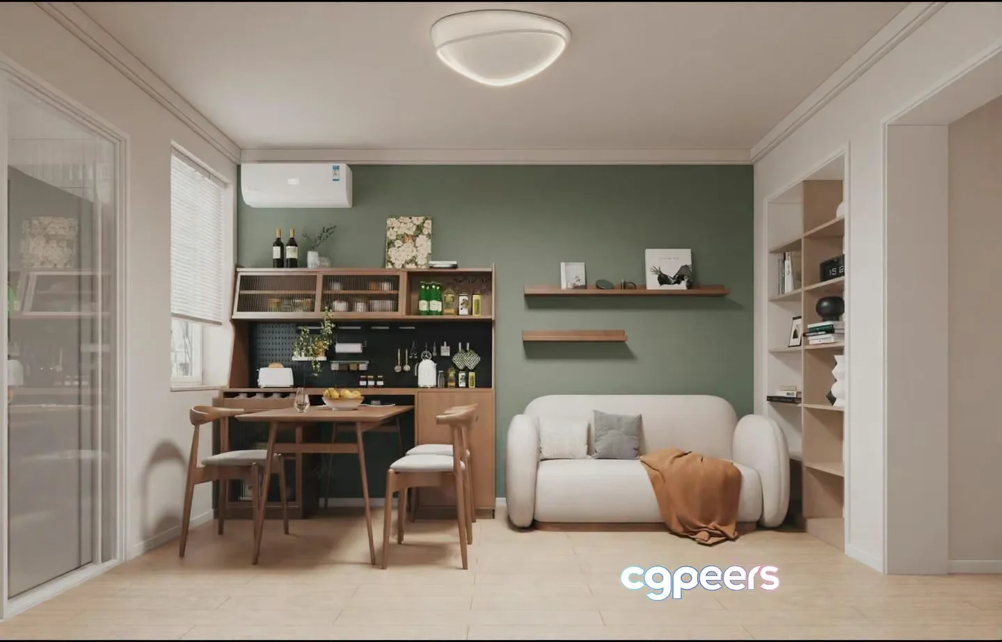 Modern Living Room 3D Model – 14083 – VRAY Render