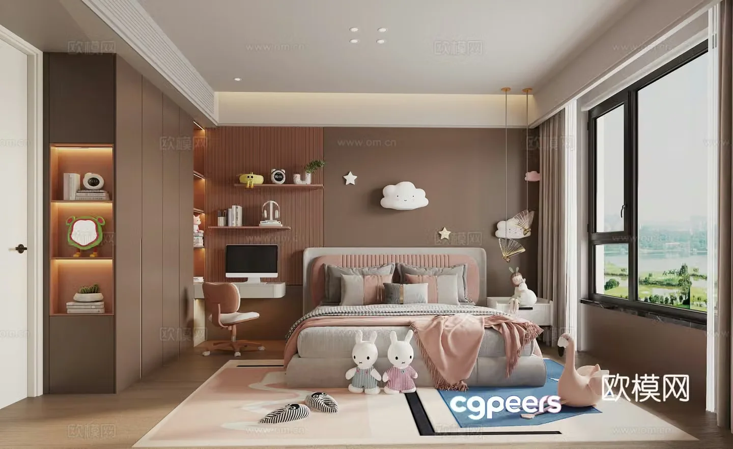 Italian style children’s room girl’s room 3d model