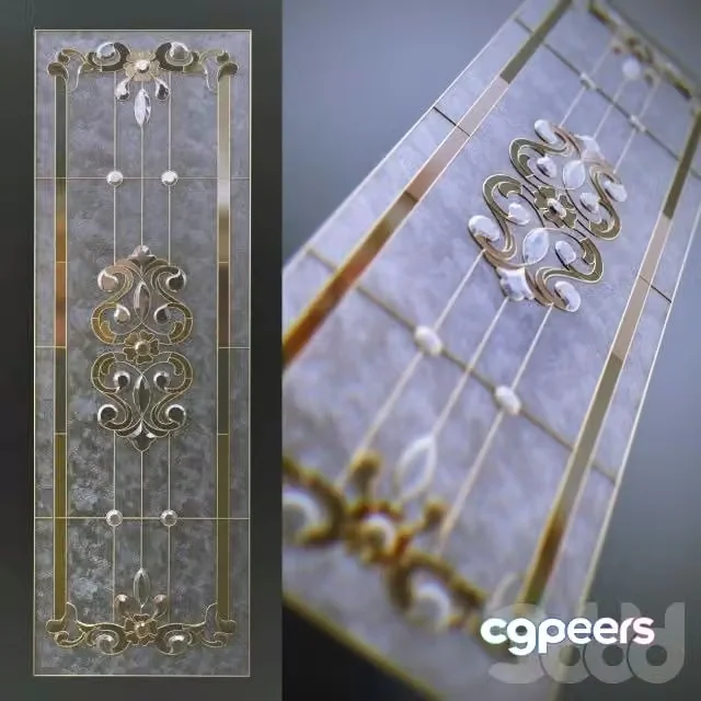 3ds Max Free – Classic stained glass window with facet