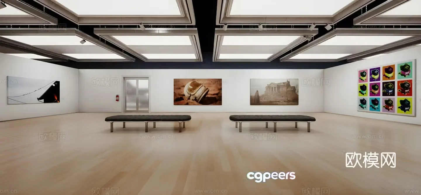 Art exhibition hall 3d model
