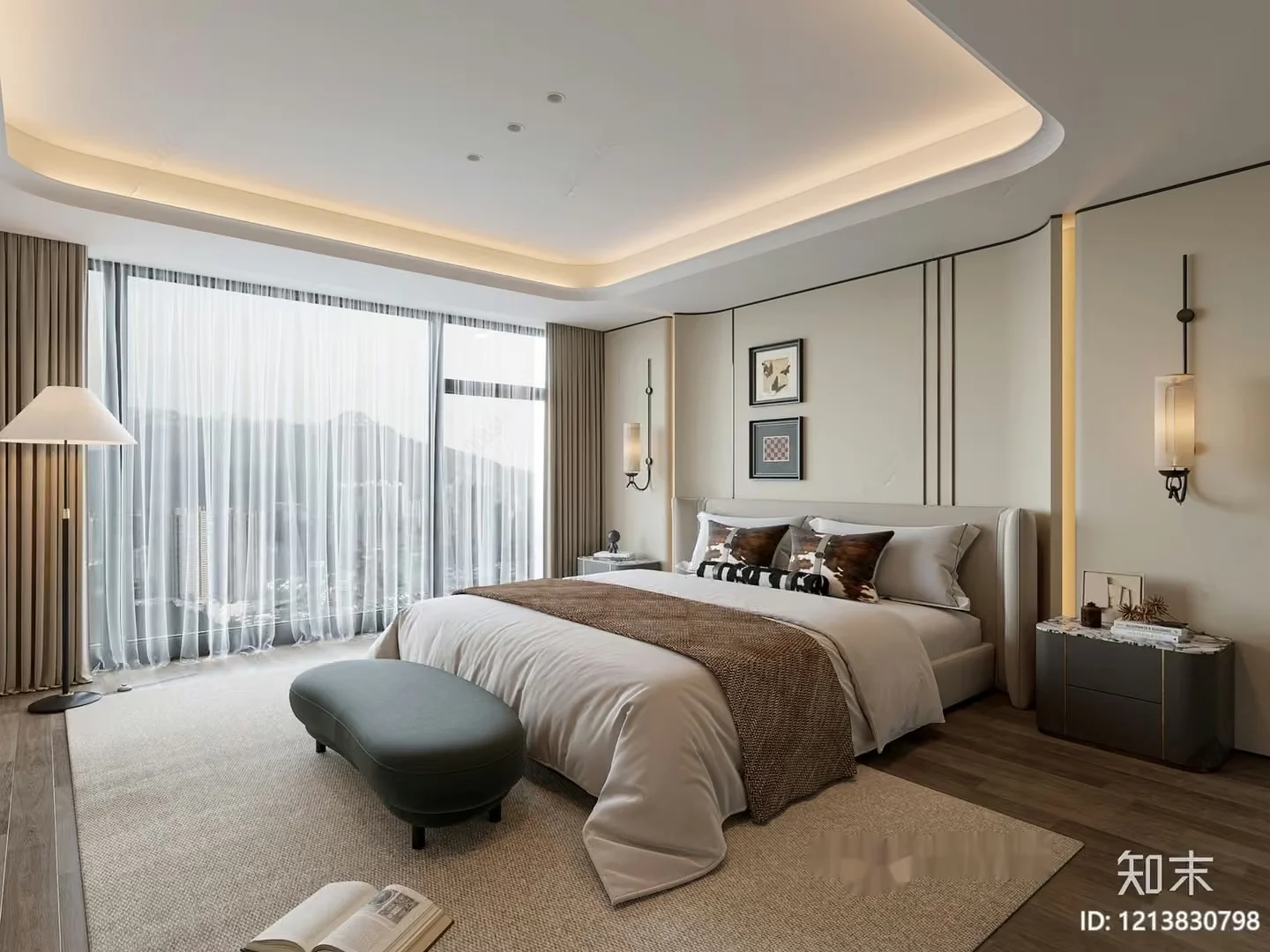 Cozy Bedroom 3D Model – 6591 – VRAY Render