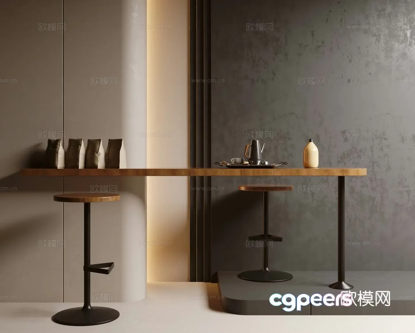 Medieval style bar 3D model