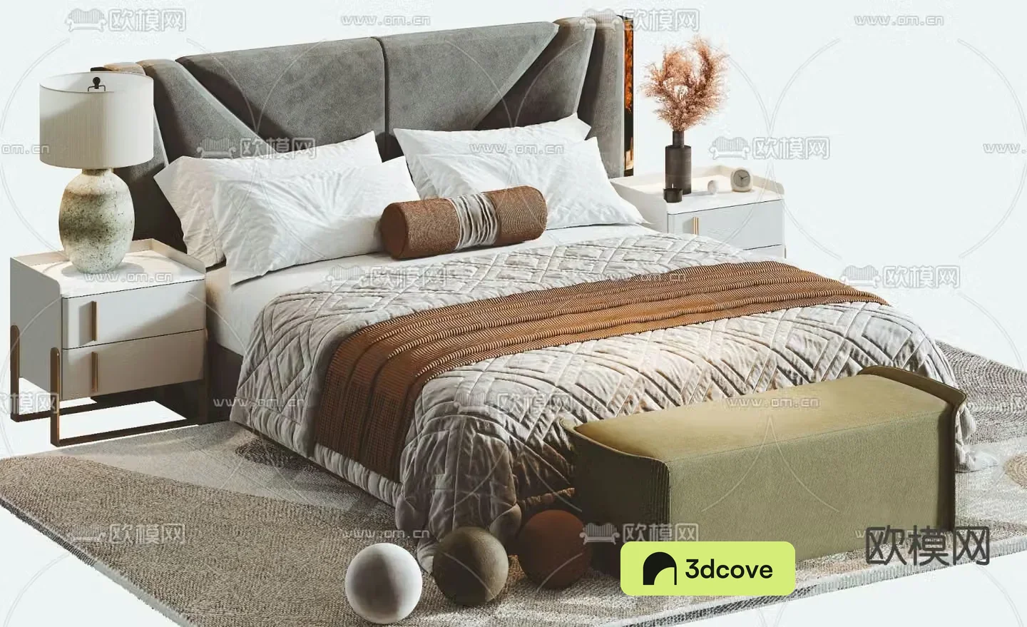 Modern double bed