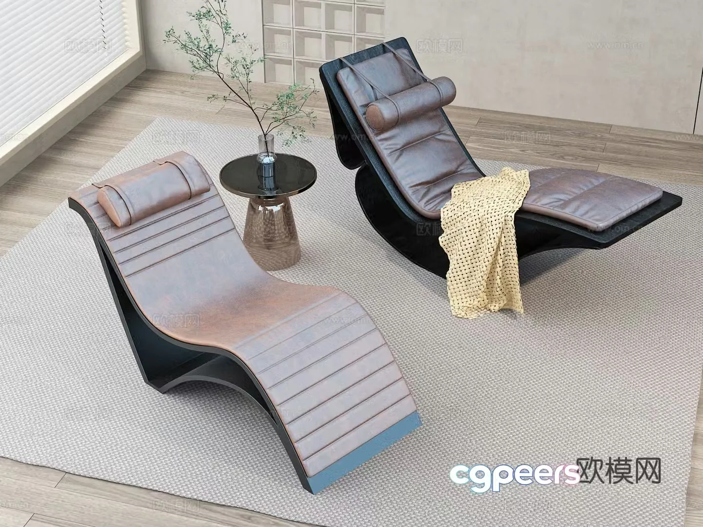 Modern lounge chair lounge chair 3d model